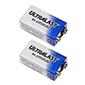 Ultralast 9V 1200mAh Lithium Smoke Alarm Battery - 2 Pack - LITH-9V