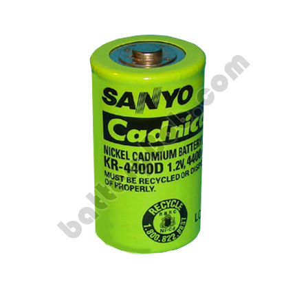 Rechargeable Sanyo D-Cell Battery - KR-4400D - D-4400 SANYO