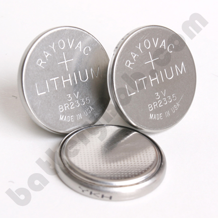 BR2335 LITH-38 3 Volt Poly-carbonmonofluo-Lithium 165 mAh Rayovac or ...