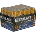 Ultralast Alkaline AA size battery 20 Pack - UL20AAVP