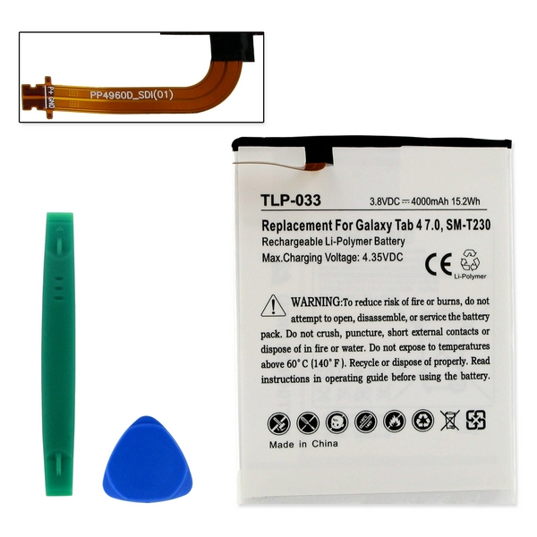 Samsung Galaxy Tab 4 7.0 3.8V 4000mAh Replacement Battery TLP033