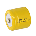 Exell 1/2C NiCD 1000mAh 1.2V Button top Rechargeable Battery - EBC-331