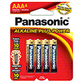 Panasonic Alkaline Plus Power AAA 1.5V 4-Pack - AM-4PA/4B