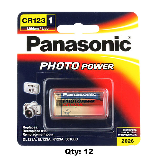 Panasonic CR123A 3V Lithium Photo Battery