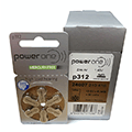 PowerOne 312 Brown Hearing Aid - Box of 60 Batteries