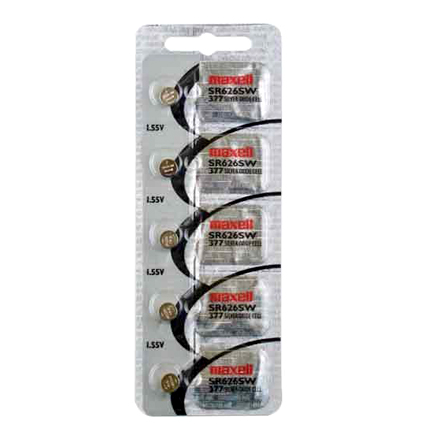 Maxell 377/376 SR626SW 5 Batteries - Watch Batteries - Watch Batteries - AA  AAA batteries - Rechargeable Batteries - Discount Batteries - Shipped Free  in US